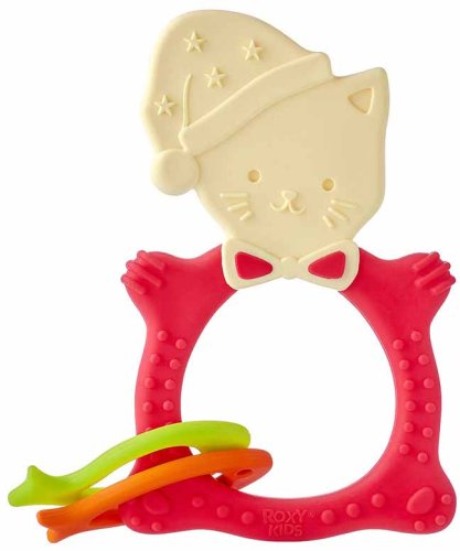 Roxy-kids Универсальный прорезыватель Meow teether / цвет коралловый