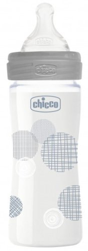 Chicco Бутылочка Well-Being Uni с силиконовой соской, с 0 месяцев, 240 мл