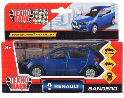 Технопарк Металлическая модель "Renault Sandero" / цвет синий