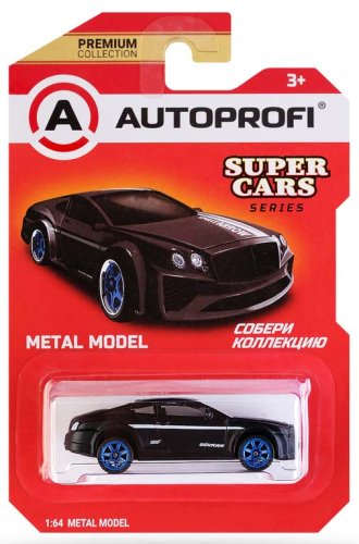 Autoprofi Машинка коллекционная 1:64 Super Cars Bentley / цвет чёрный