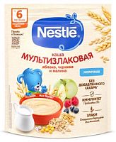 Nestle Каша молочная мультизлаковая яблоко-черника-малина, с 6 месяцев, 200 г