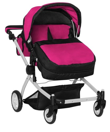 Carrello Коляска для кукол близнецов Connect / цвет Hot Pink (розовый)