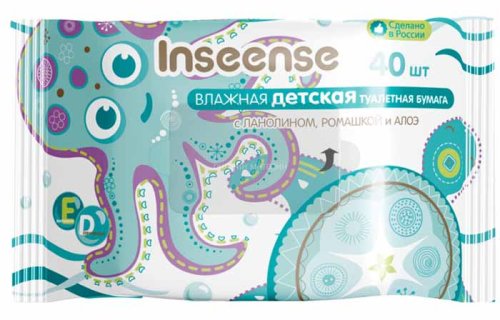 Inseense Влажная туалетная бумага, 40 штук