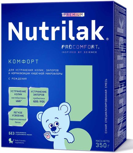 Nutrilak Смесь молочная специализированная Premium Комфорт, с рождения, 350 г