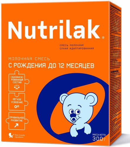 Nutrilak Смесь молочная 0 - 12 месяцев, 300 г