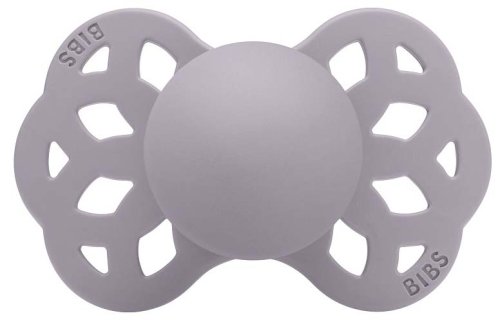 Bibs Пустышка Infinity Symmetrical Silicone, от 6 месяцев / цвет Fossil Grey (серо-сиреневый)